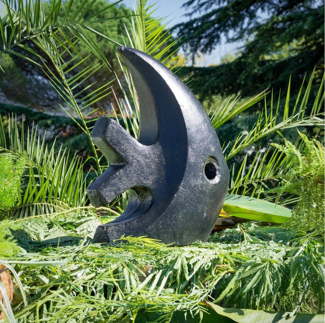 Statue poisson moderne noir T. 72 cm - autres tailles et couleurs