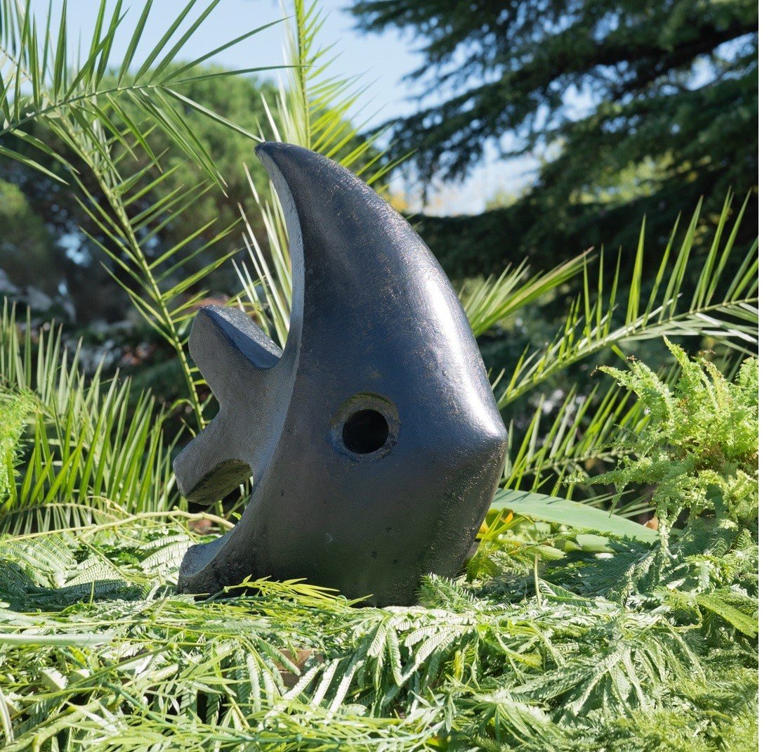 Statue poisson moderne noir T. 72 cm - autres tailles et couleurs – Image 2