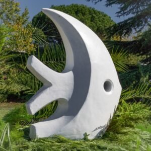 Statue poisson moderne blanc T. 51 cm - autres tailles et couleurs