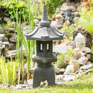 Lampe japonaise lanterne en pierre 80cm – Pottsu
